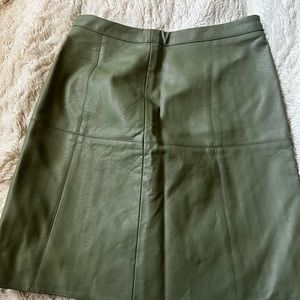 Green faux leather high waisted mini skirt NWTs never been worn